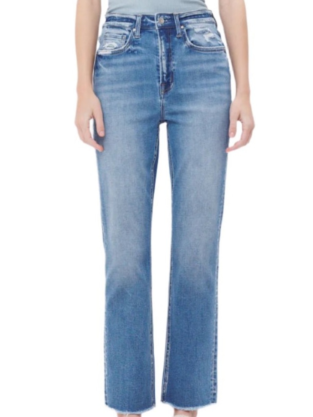 Mica Denim - Aniello Super High Rise Straight Leg Jeans size 26- MDP-T203